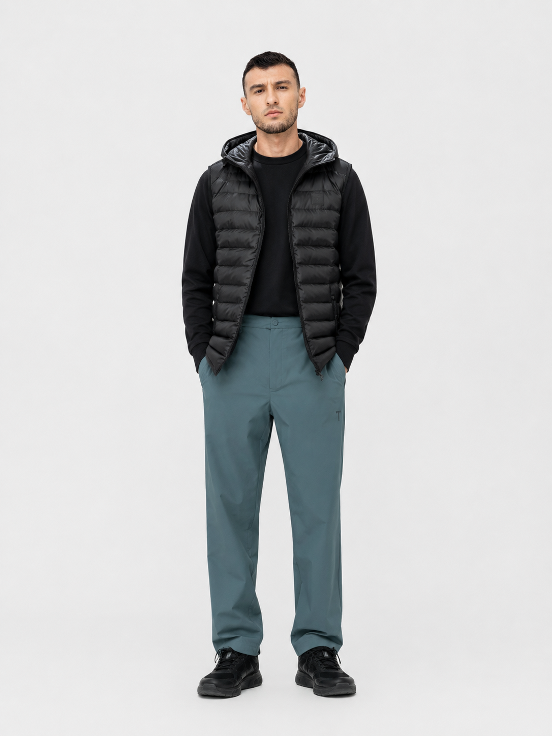 Turner Black Quilted Tech Vest